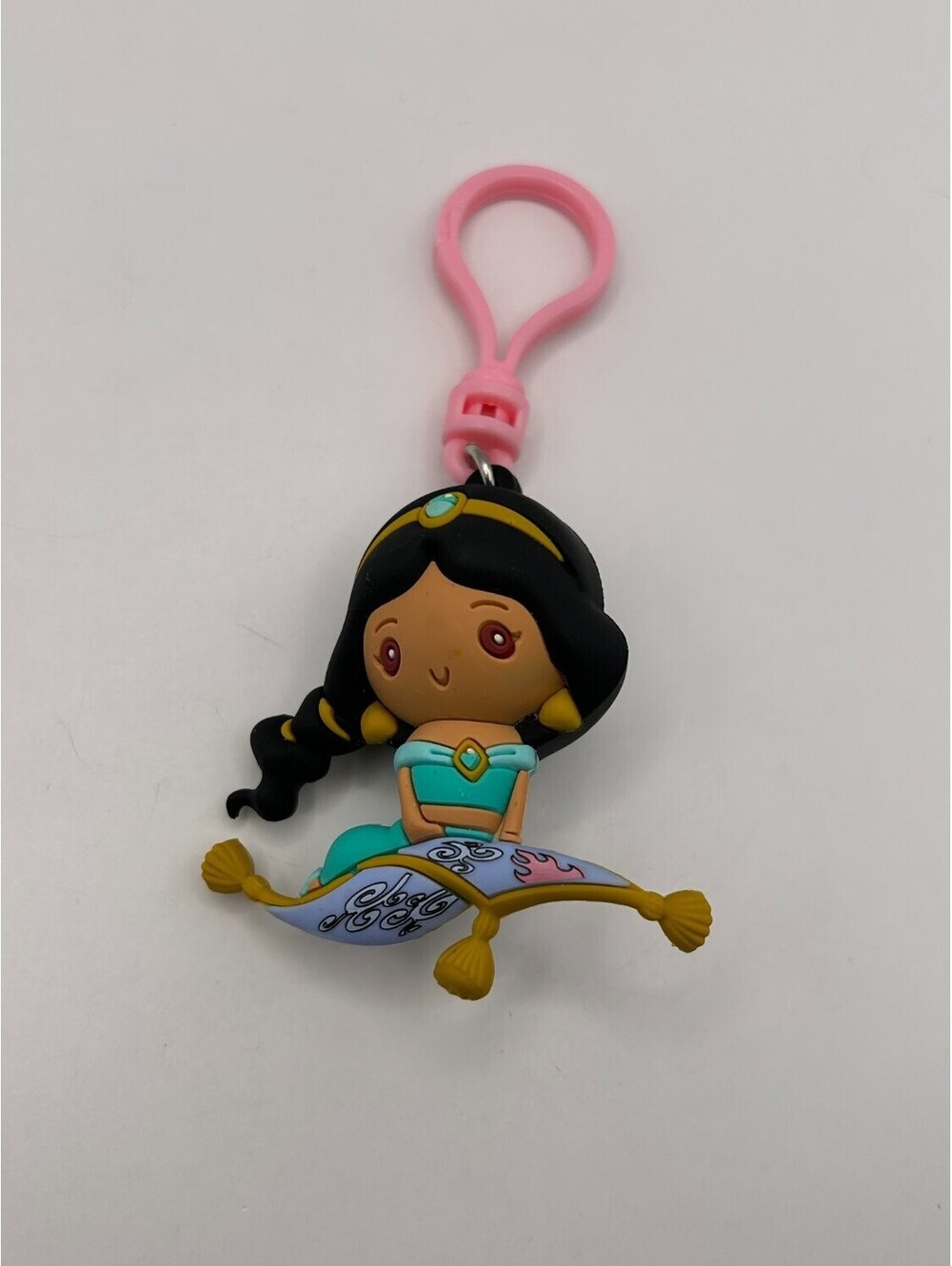 Monogram Disney Aladdin Jasmine Magic Carpet 3D Foam Bag Clip Keychain Pink Clip